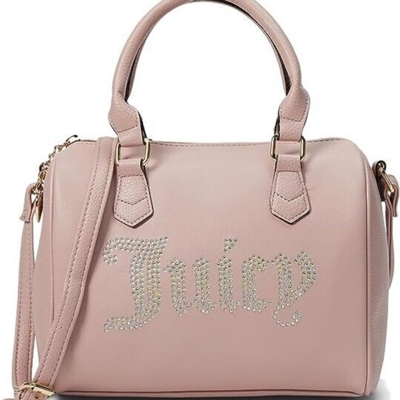 Juicy Couture Be Classic Satchel Bag Dusty Blush Crystal Logo New Sealed - Picture 1 of 16